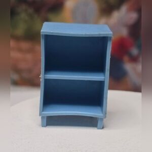 Miniature Plastic Fleur De Lis Blue Shelf Dollhouse Furniture [ Read Details ]